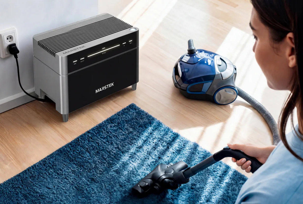 Wohnzimmer mit Rabot Flow Batteriespeicher