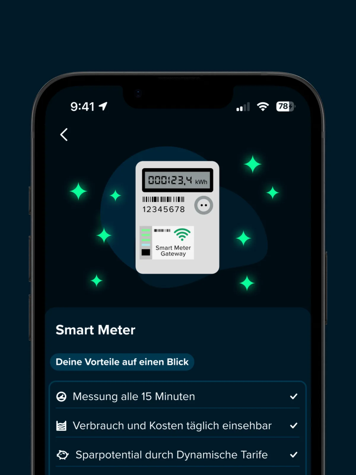 Smart Meter Bestellung in der Rabot Energy App