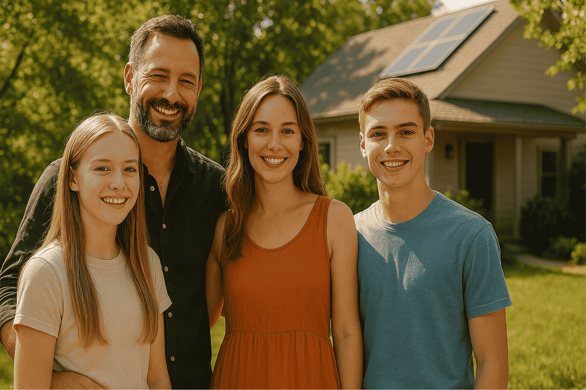 Bild einer vielköpfigen Familie