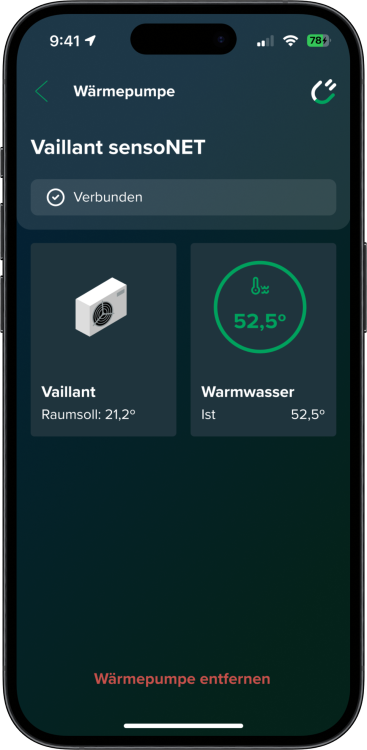 Rabot Energy Wärmepumpe App Mockup